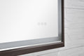 Bathroom Led Mirror Is Multi Functional And Each Function Is Controlled By A Smart Touch Button. Brown Aluminium