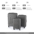 Hardshell Suitcase Spinner Wheels Pp Luggage Sets Lightweight Durable Suitcase With Tsa Lock,3 Piece Set 21 25 29 Dark Gray2305 Dark Gray Abs