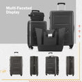 2 Piece Luggage Set With Bags Expanable Spinner Wheels Abs Lightweight Suitcase With Tsa Lock 20Inch 28Inch Dark Gray Abs