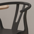 Plastic Dining Chair Set Of 2 Black Polypropylene