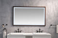 Bathroom Led Mirror Is Multi Functional And Each Function Is Controlled By A Smart Touch Button. Brown Aluminium