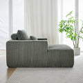 62.5 Inch Corduroy Sponge Sofa Lounge Chair,No Assembly Required,Fluffy Modern Sleeper Chair For Indoor Living Room Bedroom Army Green Foam Corduroy 1 Seat