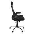 Office Chair, Adjustable Height, Swivel, Ergonomic, Armrests, Computer Desk, Work, Black Mesh, Chrome Metal, Contemporary, Modern Black Foam Polyester