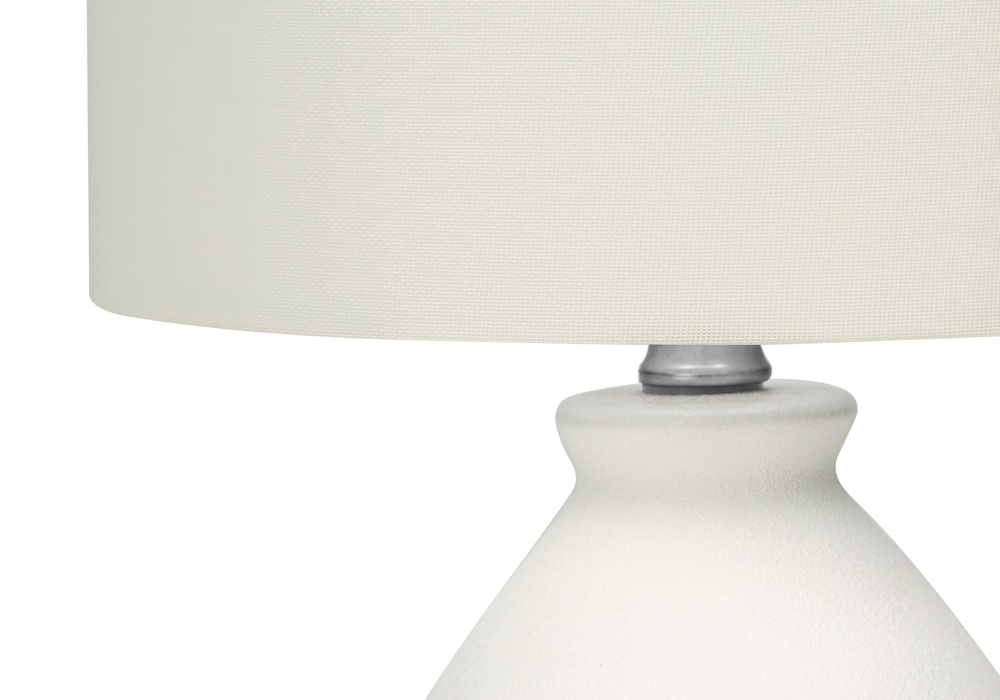 Lighting, 17"H, Table Lamp, Cream Ceramic, Ivory Cream Shade, Modern Cream Ceramic