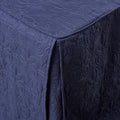 3 Piece Split Corner Pleated Quilted Bedspread Navy King Navy Polyester
