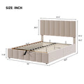 Full Size Upholstered Platform Bed With A Hydraulic Storage System Beige Old Sku: Lp000111Aaa Beige Upholstered