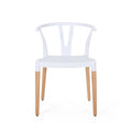 Plastic Dining Chair Set Of 2 White Polypropylene