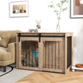 Pawhut Dog Crate Furniture, End Table Dog Cage For Large Sized Dog, Dog Kennel Furniture For Indoor Use, 39