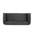 3 Seater Sofa Black Velvet 3 Seat