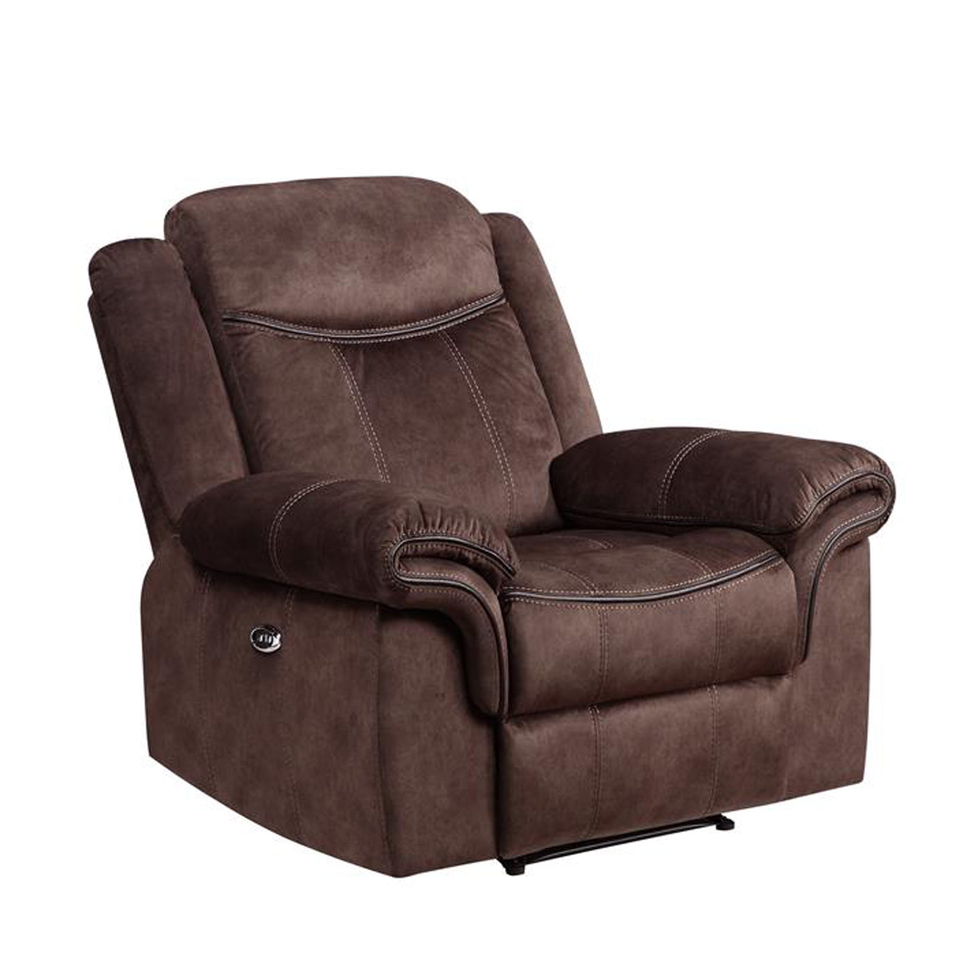 Jimny Domino Coffee Power Recliner Coffee Fabric