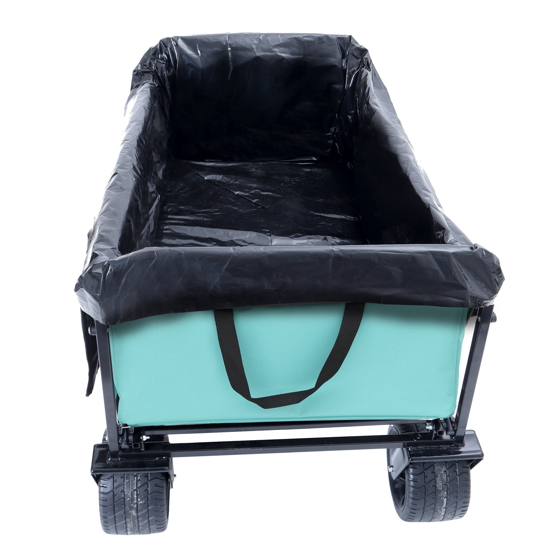440Lbs Collapsible Foldable Wagon Cart With Strapping System ,Beach Wagon Utility Cart Utility Wagon Grocery Cart For Camping Shopping Sports Gardening Fishing Supports 3Pcs Plastic Liner Bag Blue