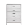 Almera Glitter White Chest White Rubber Wood