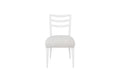 Ladderback Side Dining Chair Is Ocean Colored Finish Set Of 2 White Solid Wood Mdf