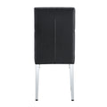 2 Piece Dining Chair, Modern Style Kitchen Upholstered High Back, Metal Leg Office Chair, Suitable For Dining Room, Office, Restaurant. Black Set Of 2 Pu