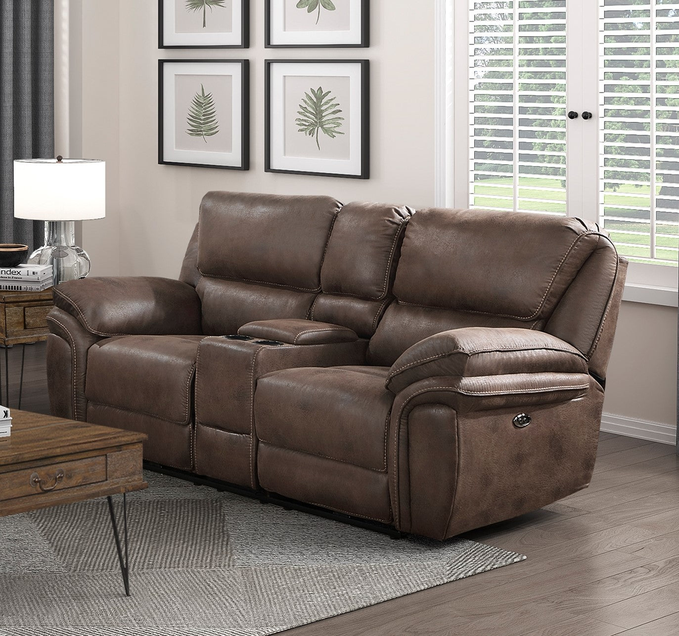 Plush Modern Living Room Sofa Set 2Pc Power Reclining Sofa And Loveseat Brown Microfiber Upholstery Usb Port Solid Wood Frame Furniture Brown Microfiber Wood Primary Living Space Modern Plywood,Solid Wood 5 Seat