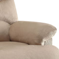 Beige Recliner With Pillow Top Arm Beige Manual Handle Metal Primary Living Space Tight Back Handle Pillow Top Arms Fabric Metal