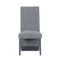 Stacey White And Grey Dining Chair Solid White Dining Room Rubberwood Solid Back 1 Marble Foam Wipe Clean Square Modern Side Chair Foam Rubber Wood