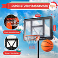 Basketball Hoop Outdoor Portable Goals Court System 4.2 10Ft Adjustable Height, 44 Inch Shatterproof Backboard & Enlarged Base, Gifts For Kids Youth Adults In Backyard Driveway Indoor Black Metal