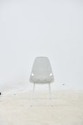 Dining Chair,Set Of 4,Metal Leg,Plastic Seat,Transparent Grey Grey Iron Plastic