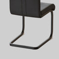 Modern Dining Chairs,Pu Faux Leather High Back Upholstered Side Chair With C Shaped Tube. Black Metal Legs For Dining Room Kitchen Vanity Patio Club Guest Office Chair Set Of 4 Black Pu Black Foam Pu