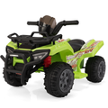 6V Kids Ride On Atv Car, Powered 4 Wheeler Quad W Music Horn Usb Mp3, 1.9 Mph Max Speed, Electric Vehicle Toy For Children 18 48 Months, Green Green Polypropylene