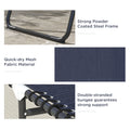 Outsunny Folding Chaise Lounge Pool Chair Set Of 2, Patio Sun Tanning Chair, Outdoor Lounge Chair W Reclining Back, Pillow,Mesh & Bungee Seat For Beach, Dark Blue Blue Steel
