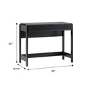 Transitional Reeded Lift Top Desk With Drawer Black Black Mdf Mdf