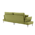 United Linen Sofaaccent Sofa Seat Sofa With Metal Feet Olive Linen 3 Seat