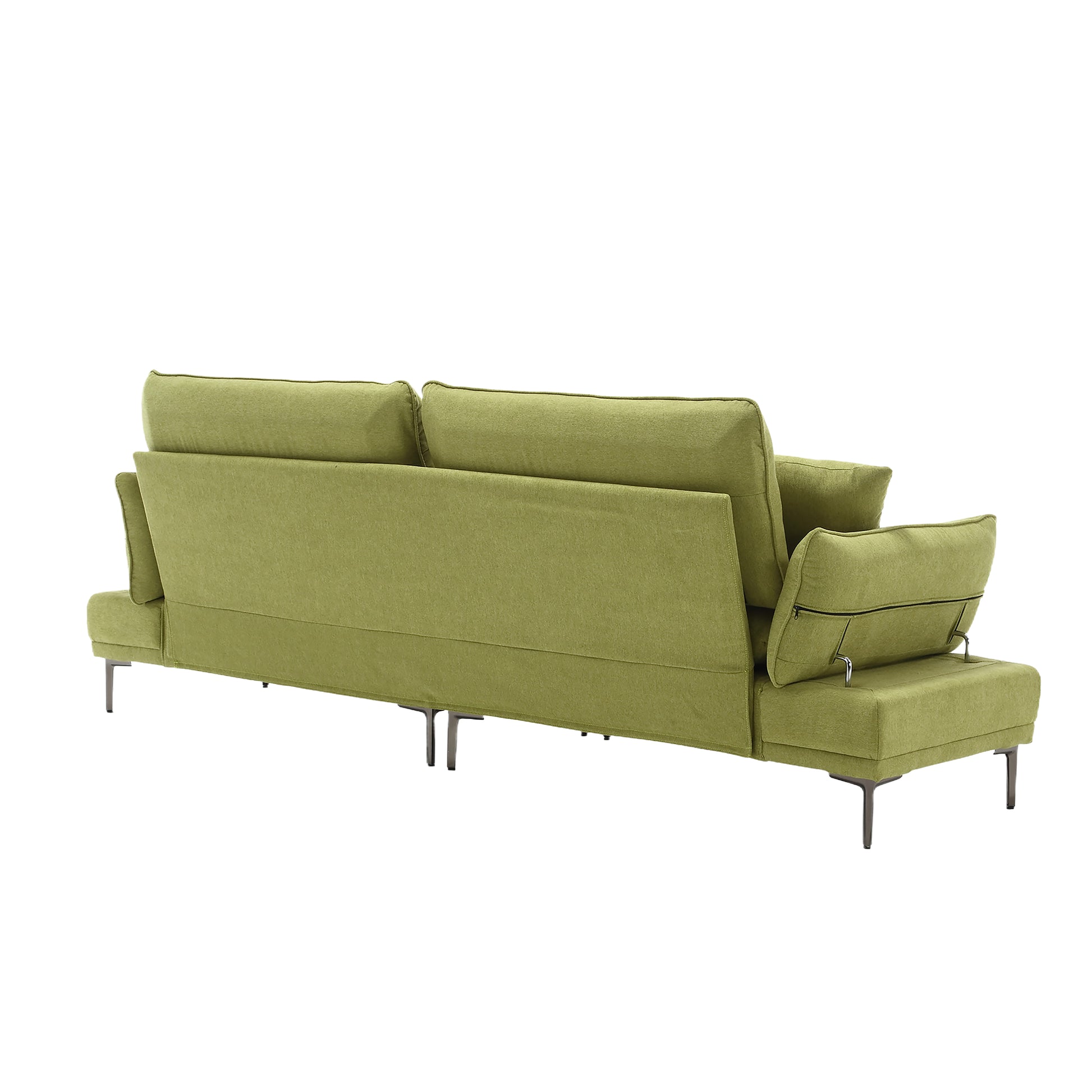 United Linen Sofaaccent Sofa Seat Sofa With Metal Feet Olive Linen 3 Seat