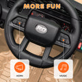 Qaba 12V Ride On Truck, Battery Powered Kids Electric Car Utv With 4 Suspension Wheels, Remote Control, 3 Speeds, Led Headlights, Horn, Usb Music, Khaki Khaki Plastic