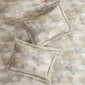 7 Piece Textured Cotton Blend Comforter Set Gray Queen Queen Multicolor Polyester