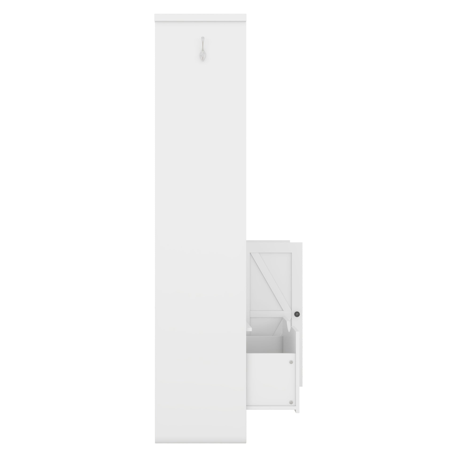 Multi Functional Hall Tree With Storage Shelves Drawers And Cabinet, Elegant Hallway Shoe Cabinet With Bench, Modern Coat Rack With Hooks For Hallway Entryways, White Soft White Particle Board Mdf