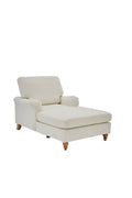 Modern Mid Century Indoor Oversized Chaise Lounger Comfort Sleeper Sofa With Soild Wood Legs White Foam 1 Seat