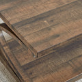 Unique Coffee Table, Solid Wood 48 Inch Modern Coffee Table Modern Center Table With Storage, Solid Wood Special Shape Coffee Table, Living Room, Kitchen, Apartment Dining Table Brown Solid Wood Mdf