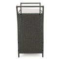 Pe Kd Bar Cart Grey Rattan Glass