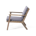 Temecula Club Chair Dark Grey Acacia Wood