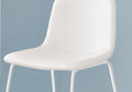 Office Chair, Bar Height, Standing, Computer Desk, Work, White Leather Look, White Metal, Contemporary, Modern White Foam Polyurethane