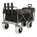 Fishing Cart With Rod Holders ,Beach Wagon With Big Wheels For Sand 500Lbs Capacity All Terrain Steel Frame Utility Cart With 9