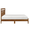 Transitional Design California King Platform Bed Chestnut Finish Wood Frame Bedroom Furniture 1Pc Bed In A Box Box Spring Not Required California King Chestnut Wood Bedroom Wood