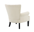 Modern Accent Living Room Chairs,Polyester Armchair Club Chair With Channel Back, Accent Chair For Living Room, Bedroom Reading Room, Soft Fabric, Wooden Leg, Beige Beige Primary Living Space Foam Plywood