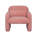 Stylish And Minimalist Teddy Fleece Single Sofa Chair With Arms And Pillow, Armchair, Accent Chair For Living Room, Bedroom, Study,Pink Pink Teddy