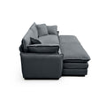 Two Seater Theater Sofa With 2 Footrest, 2 Seater Sofa With Ottoman For Small Living Spaces,Grey Corduroy Grey Corduroy 2 Seat