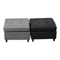 U Shaped Sectional Couch Convertible Sectional Couch With Double Chaise 6 Seat Sectional Sofa For Living Room Dark Gray Dining Room Fabric 6 Seat