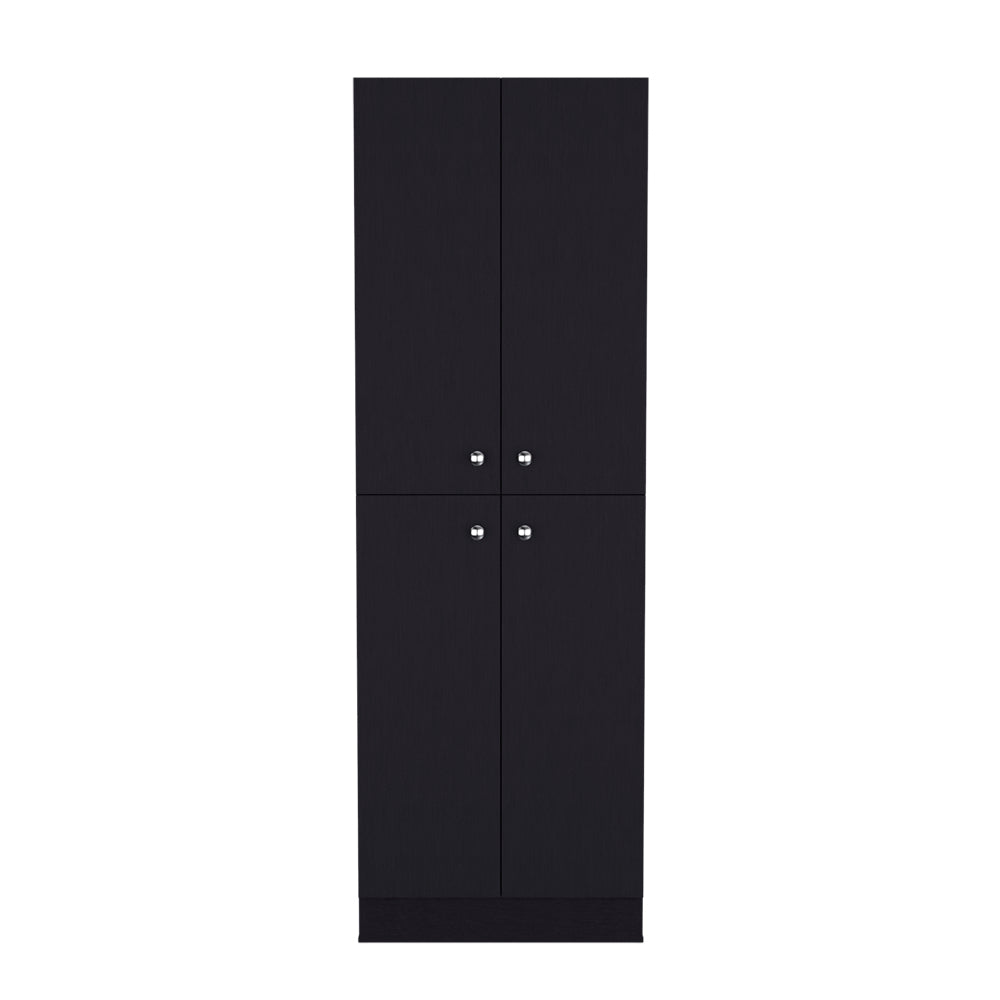 Pantry Cabinet Coahoma, Kitchen, Black Black Particle Board Engineered Wood