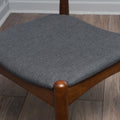 Chair Set Of 2 Charcoal Fabric