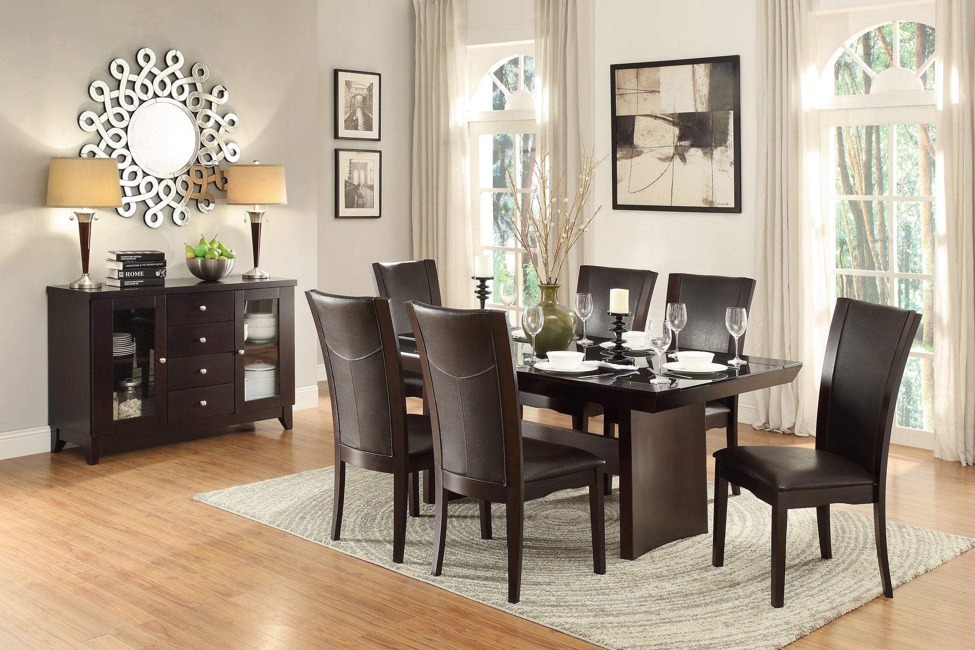 Modern Contemporary Dining Side Chairs Set Of 2 Dark Brown Faux Leather Upholstered Espresso Finish Hardwood Solid Dark Brown,Espresso Dining Room Side Chair Wood