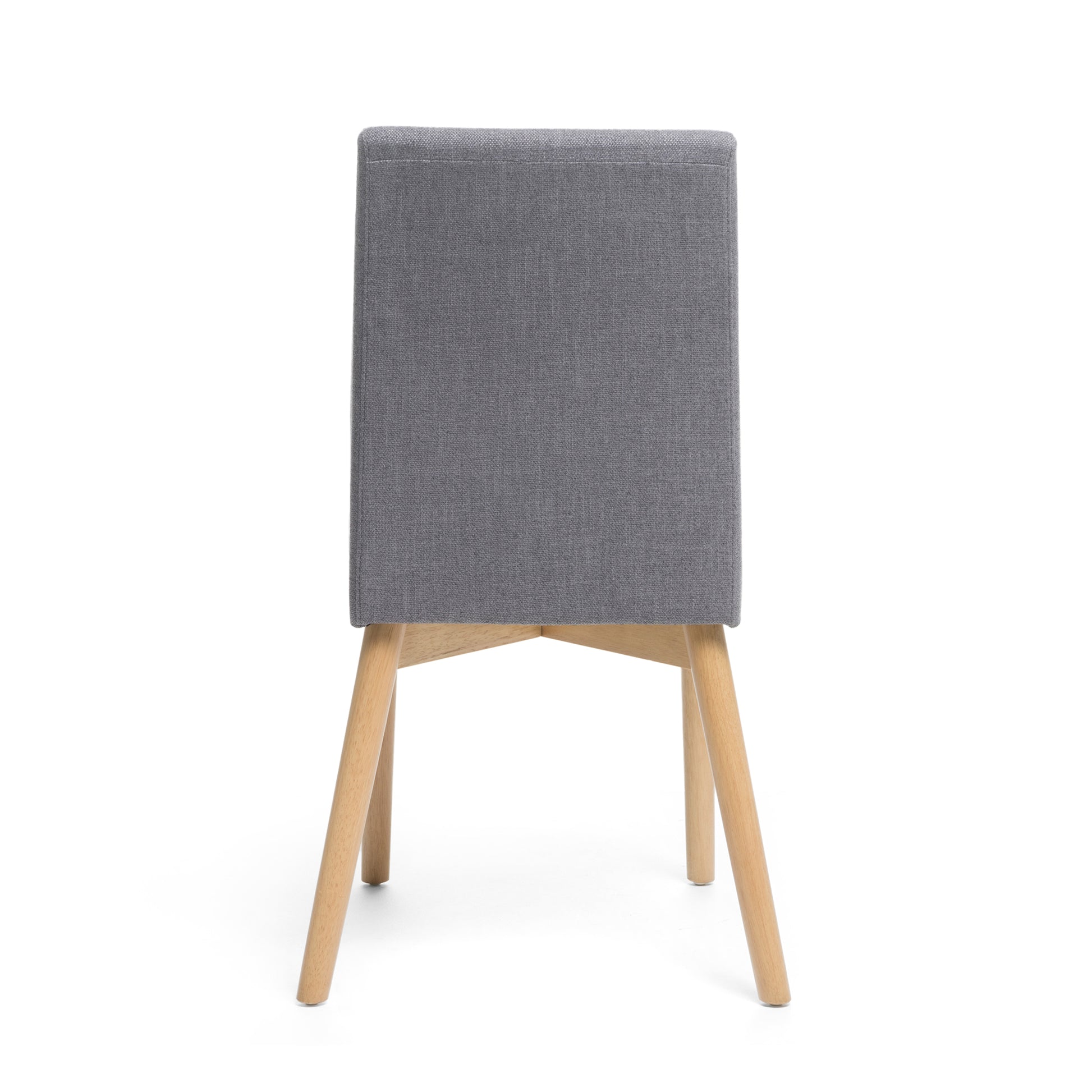 Dining Chair Set Of 2 Dark Grey Fabric