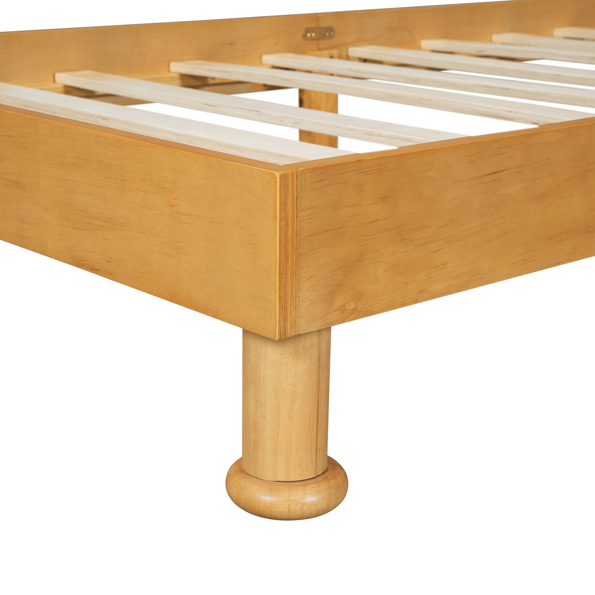 Kids Cookie Shaped Bed Frame For Boys & Girls,Twin Size Platform Bed, Walnut Box Spring Not Required Twin Walnut Wood Bedroom Contemporary,Cute,Modern Bed Frame Wood