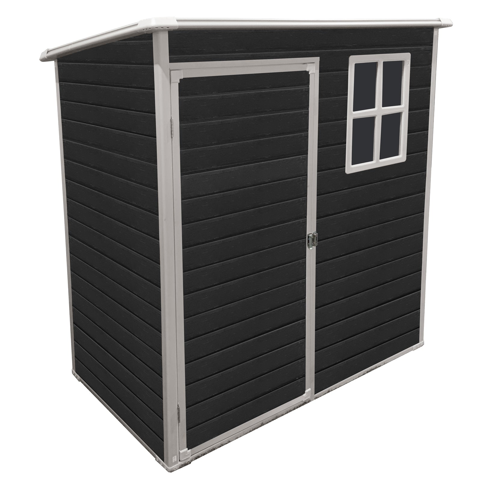 5X3Ft Resin Outdoor Storage Shed Kit Perfect To Store Patio Furniture,Black Black Polypropylene