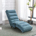 Coolmore Linen Massage Chaise Lounge Indoor With Remote Control,Ergonomic Electric Massage Long Lounger With 5 Modes For Office, Living Room,Bedroom Blue Blue Foam Linen